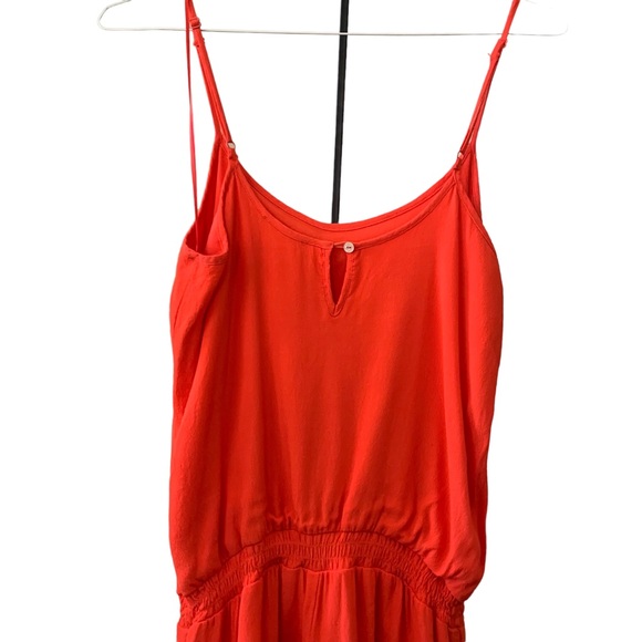 GIANNI BINI CORAL SPAGHETTI STRAP EMBROIDERED ROMPER - Picture 9 of 16